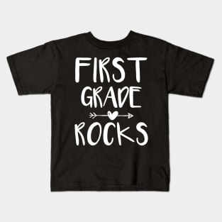 Team First 1 st Grade Rocks Teacher First Day School Last Kids T-Shirt